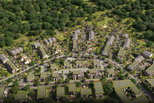 Architekturkonzeption und 3D-Visualisierung von einem Großprojekt in Bielefeld: "Wohnquartier Bielefelder Süden"